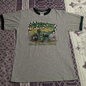 Vintage 90's John Deere 'Git Er Dun' Pro Stock Racing Anvil Tag Men's Medium Tee